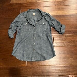 j.Crew chambray, button-down size medium